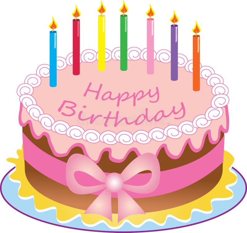 A Happy Birthday cake stock vector. Image of birthday - 52603874