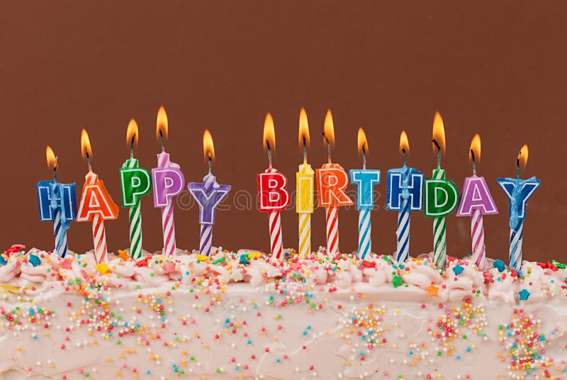 Happy Birthday Candles Cupcake Stock Photo Image of dessert