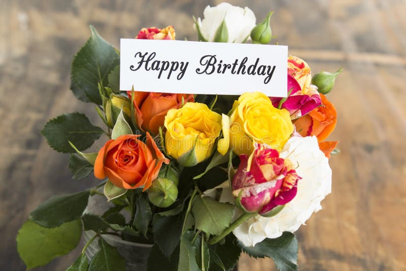 2 260 Happy Birthday Yellow Roses Stock Photos Free Royalty