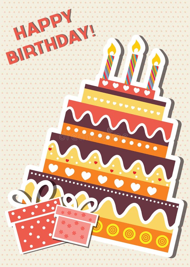 Happy birthday card stock vector. Illustration of design - 50347121