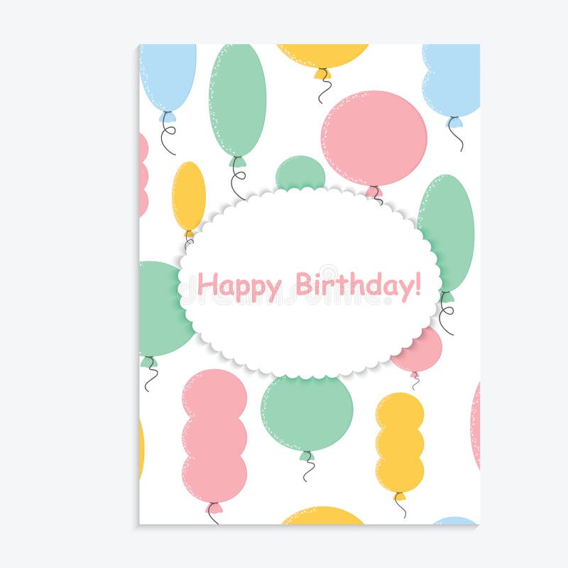 Happy Birthday card stock vector. Illustration of celebration - 84581580