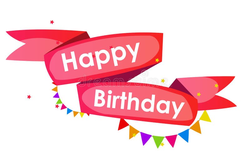 Happy Birthday Card Template Vector Illustration Stock Vector ...