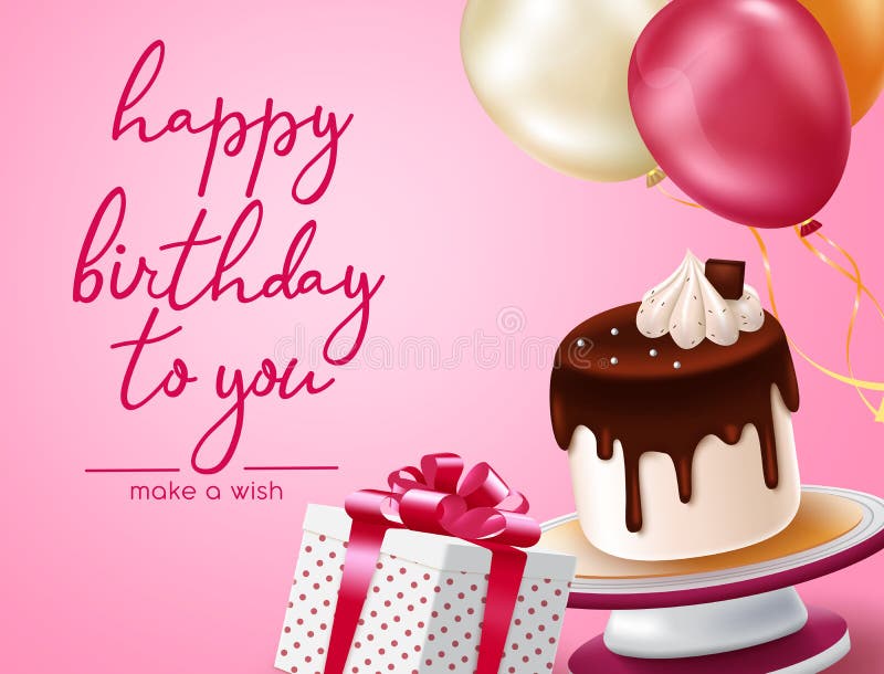 Happy Birthday Vector Greeting Background. Happy Birthday Greeting Text ...