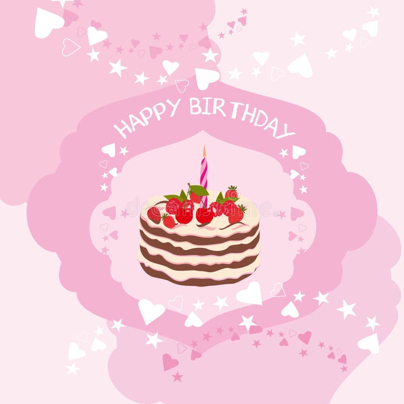 Happy Birthday card vector set vector illustration Happy Birthday card vector set vector illustration
