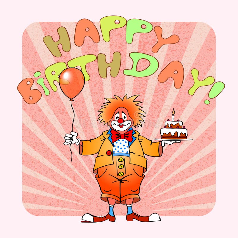 Happy birthday clown 02.