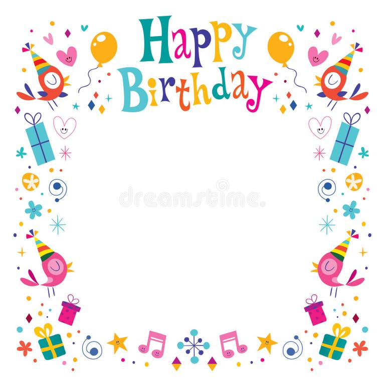 Happy Birthday Letterhead Stock Illustrations 169 Happy Birthday