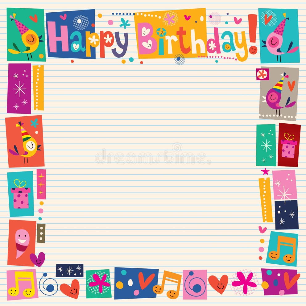 Happy Birthday Letterhead Stock Illustrations 168 Happy Birthday