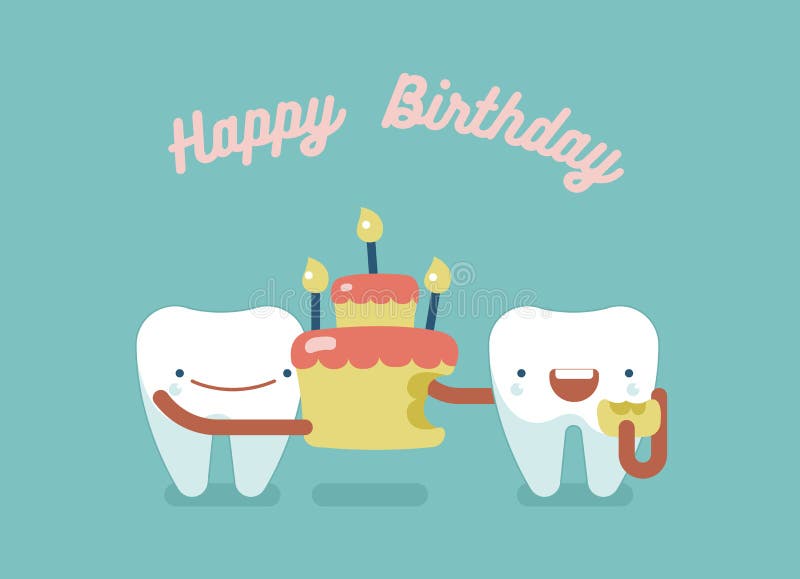 Happy Birthday Dental Stock Vector Illustration Of Cute 68241541