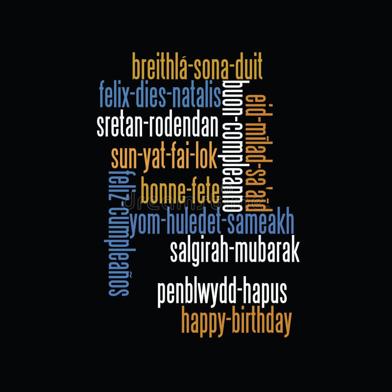 Happy Birthday Different Languages Stock Illustrations – 63 Happy