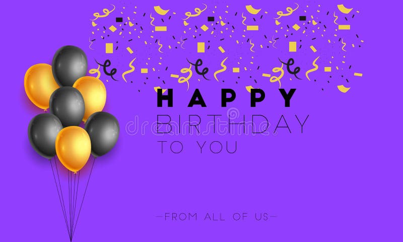 Happy Birthday Ballon Vector Design Images, Happy Birthday Text With Ballons  And Confetti, Happy, Birthday, Text PNG Image For Free Download