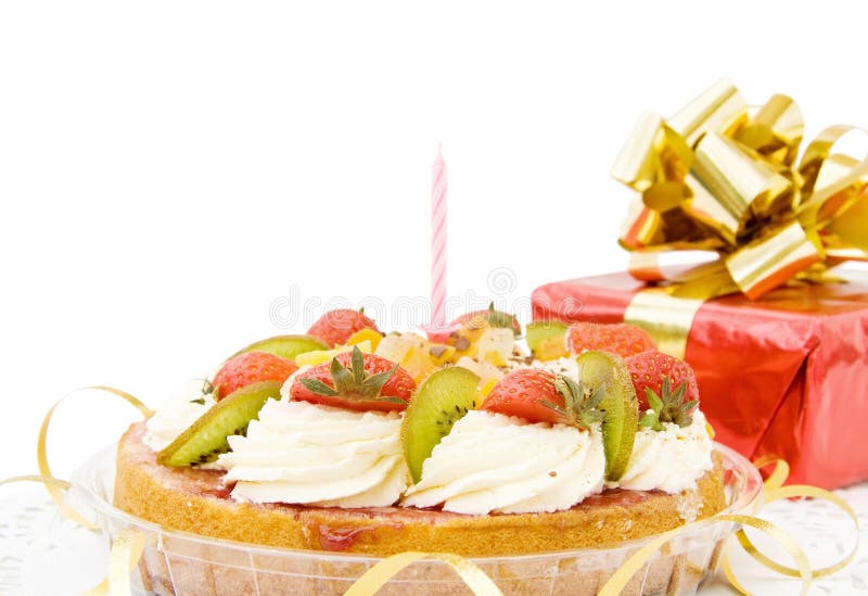 Happy Birthday - festive cake stock photo Happy Birthday - festive cake stock photo
