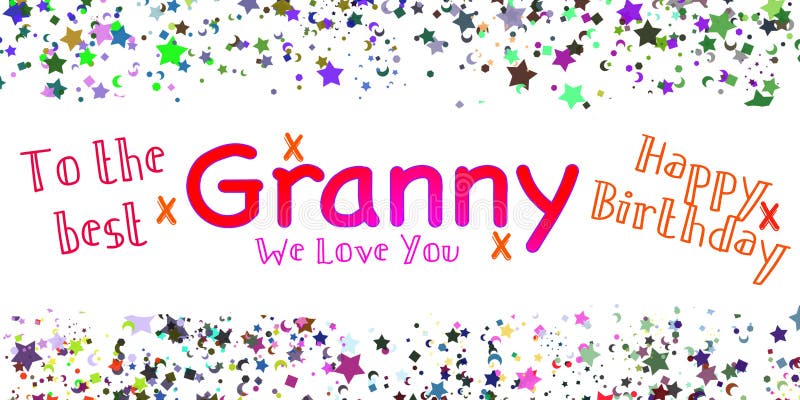 Happy Birthday Granny Card stock illustration ...