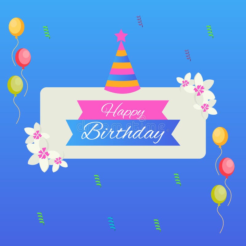 Happy Birthday Greeting Card Design Stock Vector - Illustration of ...