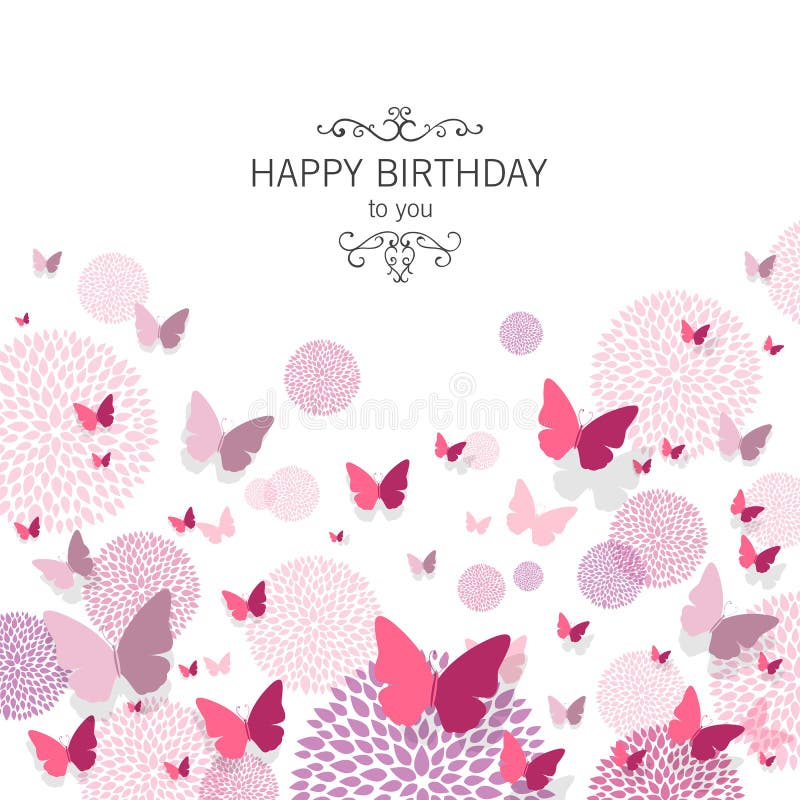 Butterflies and Floral Design Elements Stock Illustration ...