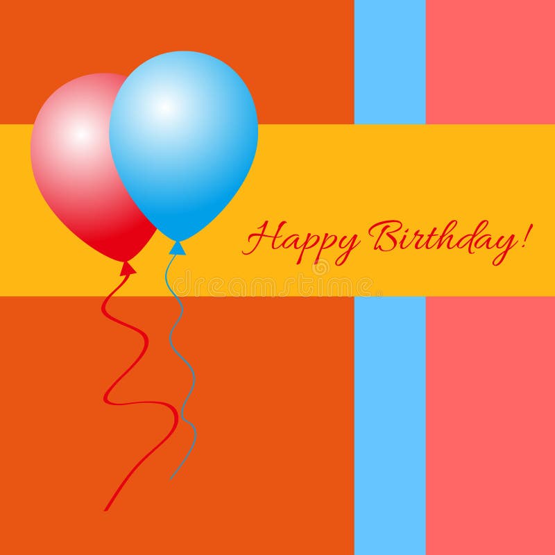 Happy Birthday! - Greeting Card royalty free illustration