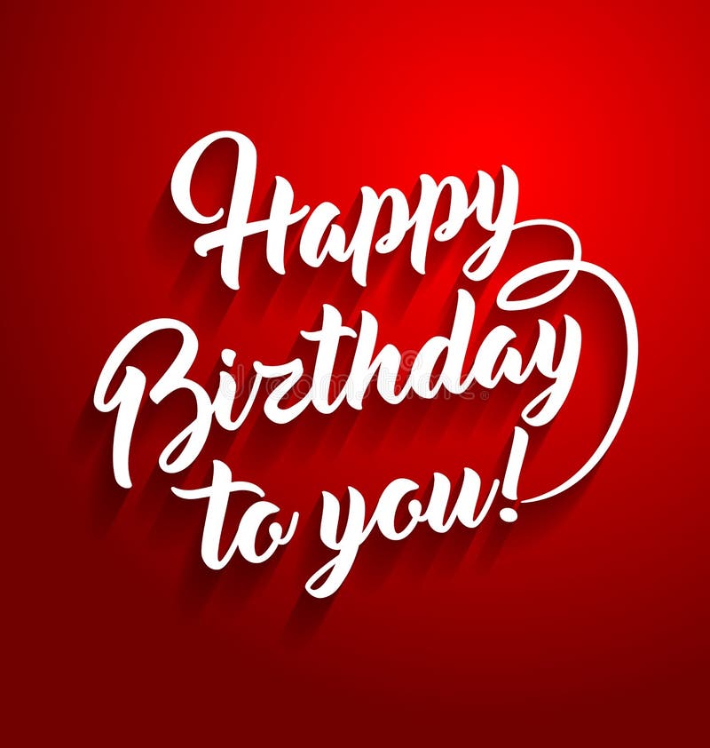 Happy Birthday Greeting Lettering Text. Stock Vector - Illustration of ...