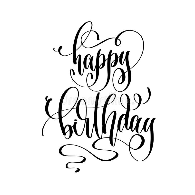 Happy Birthday Hand Lettering Stock Illustrations – 10,404 Happy ...