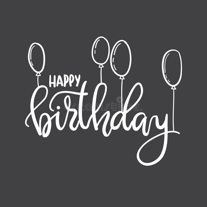 Happy Birthday. Hand Lettering Typography Template. for Posters ...