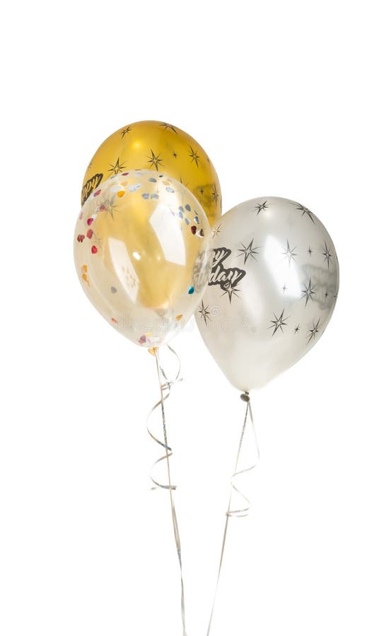 Balloons Happy Birthday Isolated Stock Image Image of holiday, sign