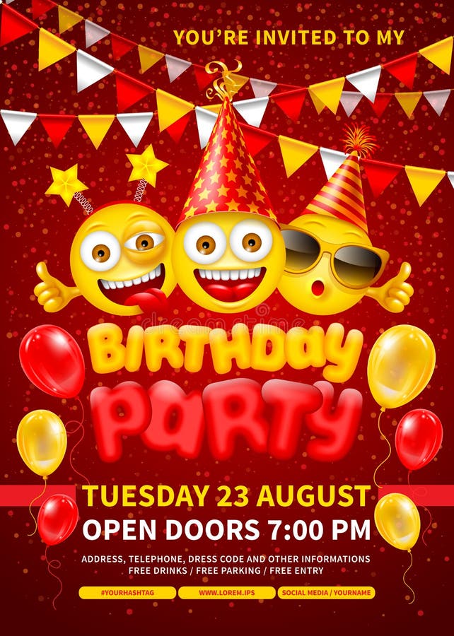 Happy Birthday Invitation Template