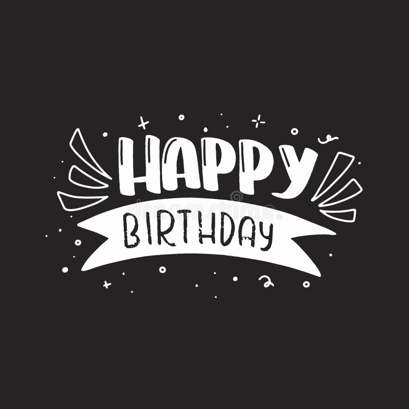 Happy Birthday Lettering Card Design. Happy Birthday Modern Brush ...