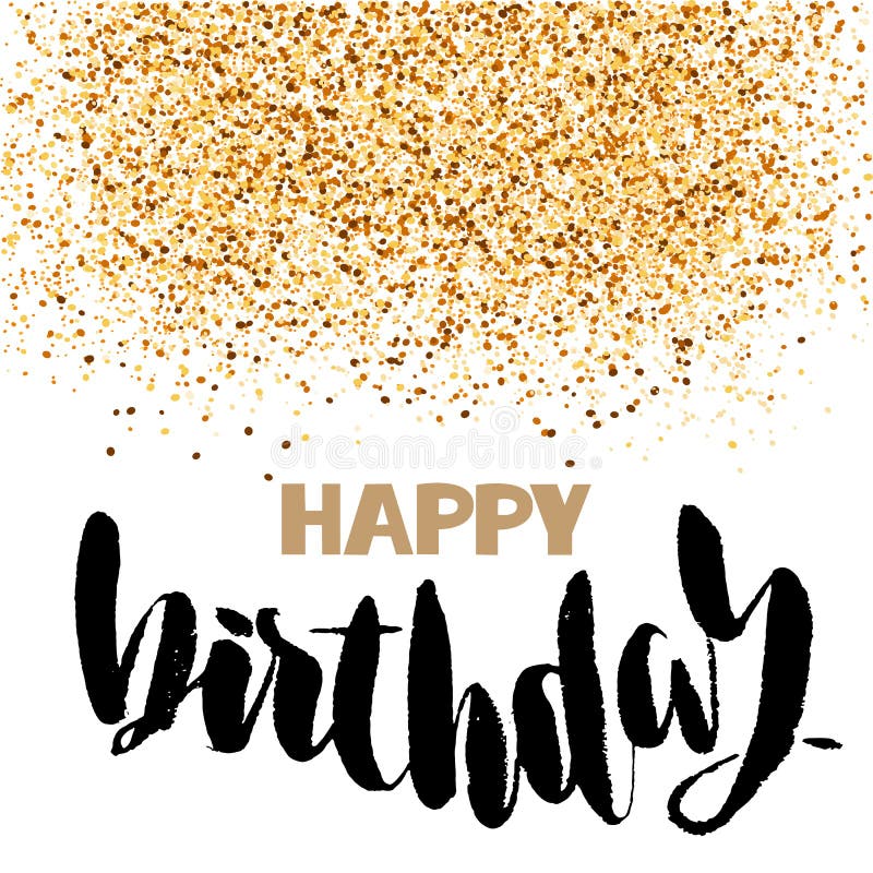 Happy Birthday Lettering for Invitation and Greeting Card, Prints and ...