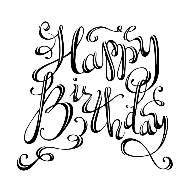 Happy Birthday Lettering. Stock Vector - Image: 57742411