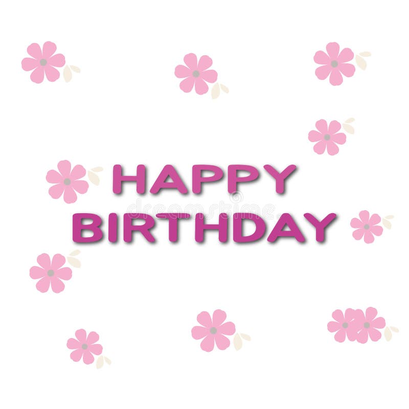 Happy Birthday Message with Various Border Stock Illustration ...
