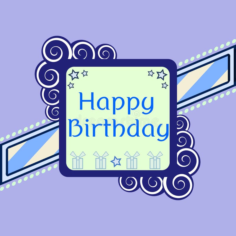 Colorful Happy Birthday Greeting Card Stock Illustration - Illustration ...