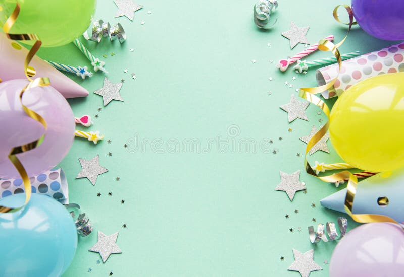 Happy Birthday and Party Background Stock Photo - Image of event, children:  196383192