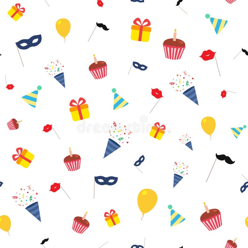 Happy Birthday pattern stock vector. Illustration of play - 36245471