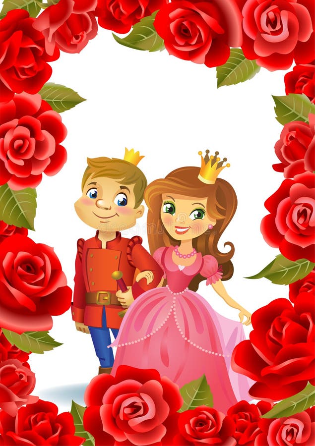 Download Happy Birthday, Princess And Prince, Greeting Card. Stock ...