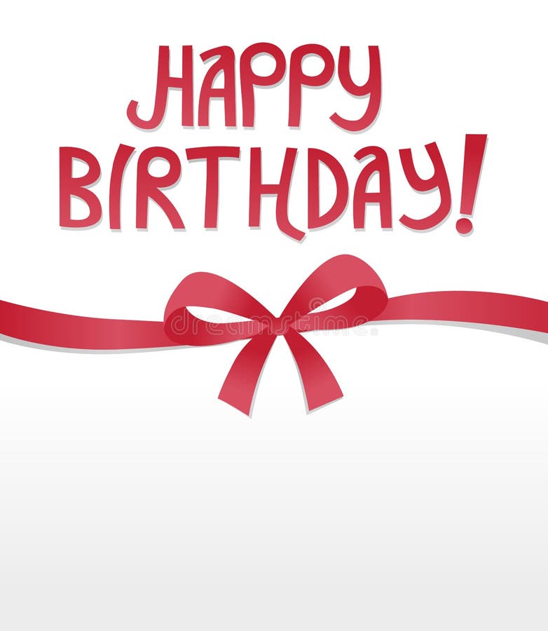 Download Happy Birthday Ribbon Bow stock vector. Illustration of celebrate - 21905096