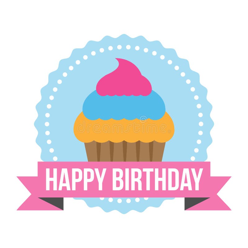 Download Happy Birthday Round Zig Zag Tag Stock Vector ...