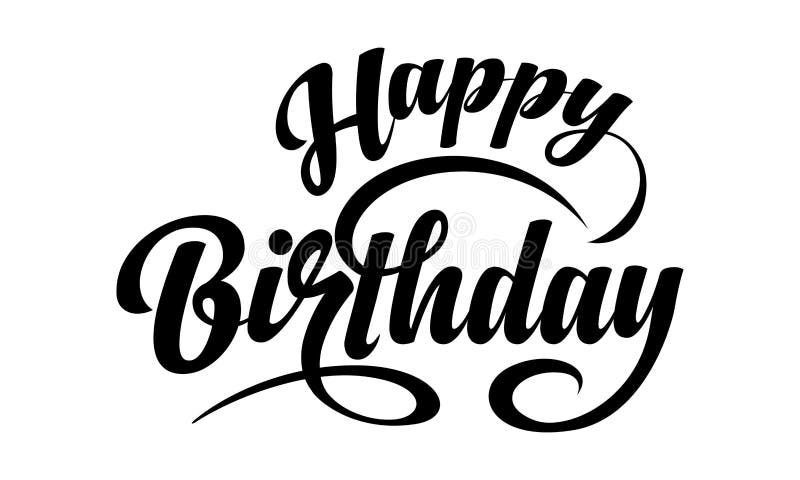 Happy Birthday Text Stock Vector Illustration Of Celebration