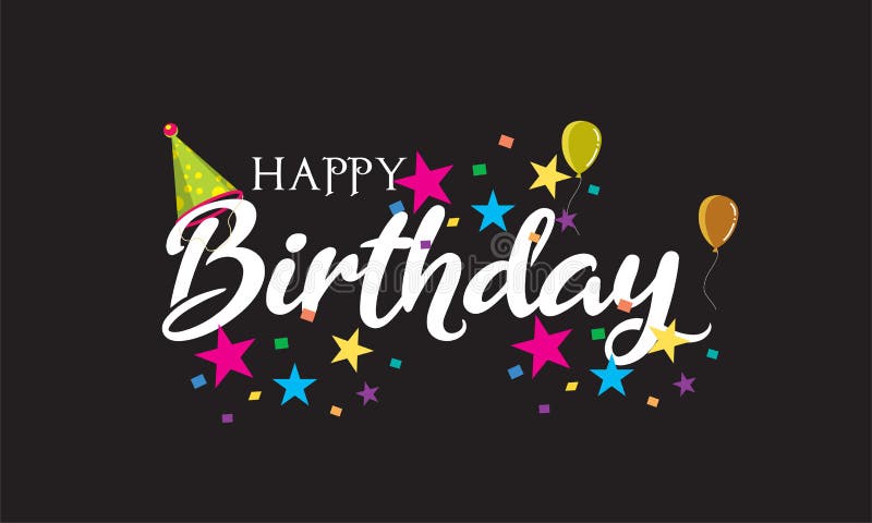 happy birthday style font