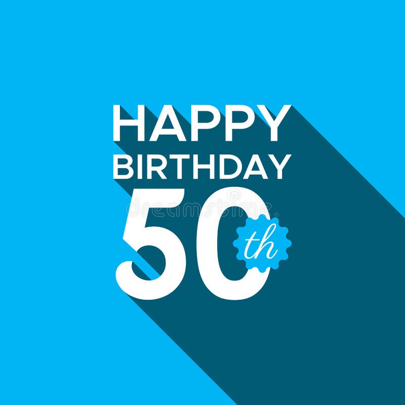 Happy birthday 50th logo vector