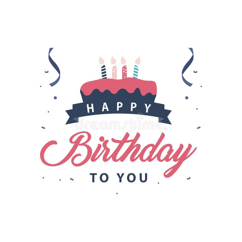 Happy Birthday to You Vector Template Design Illustration.