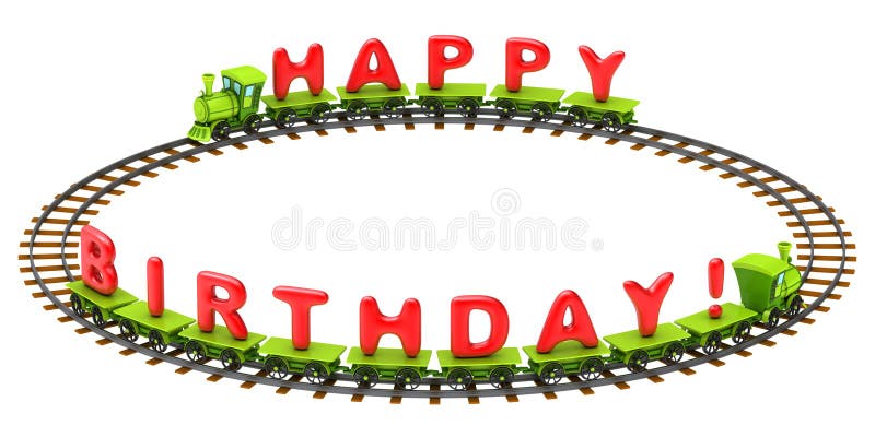 Happy Birthday Train Stock Illustrations 808 Happy Birthday