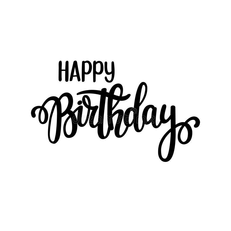 Happy Birthday Vector Lettering Design. Posters, Greeting Cards and ...