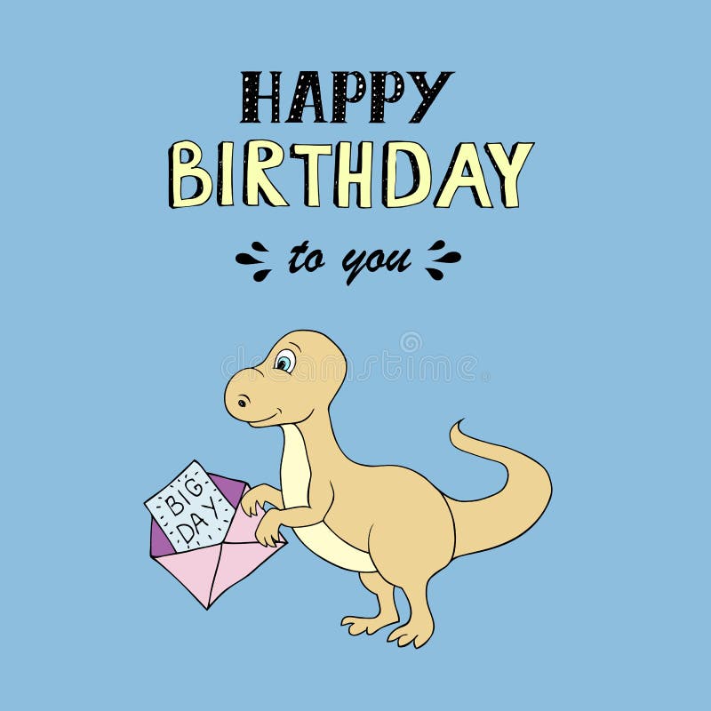 Download Happy Birthday Vector Lettering, Party Illustration With ...