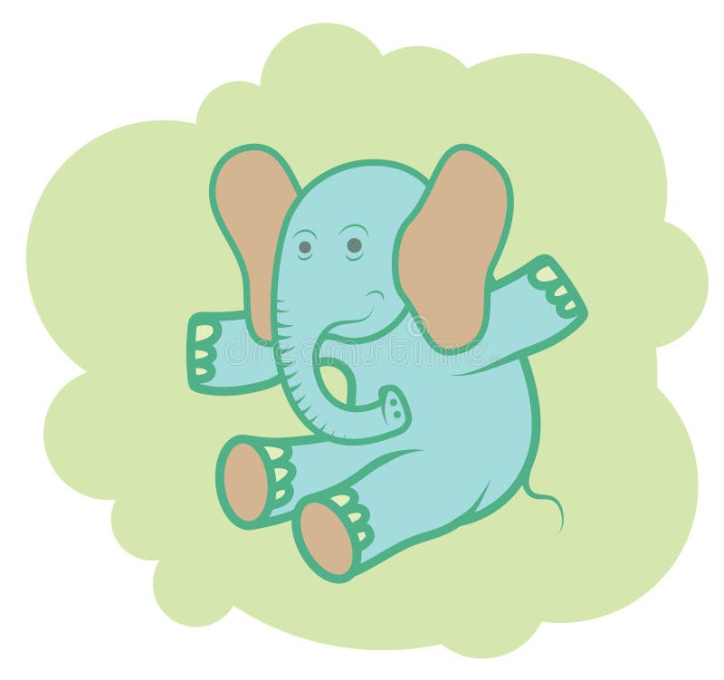 Happy elephant cartoon stock vector. Illustration of ...