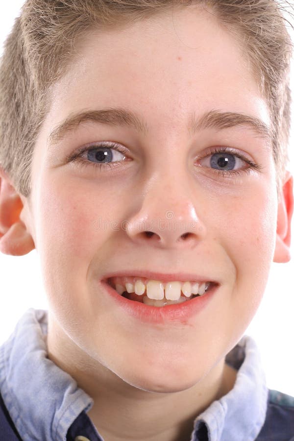 Happy Blue Eyed Boy Headshot Stock Image Image of little, expression