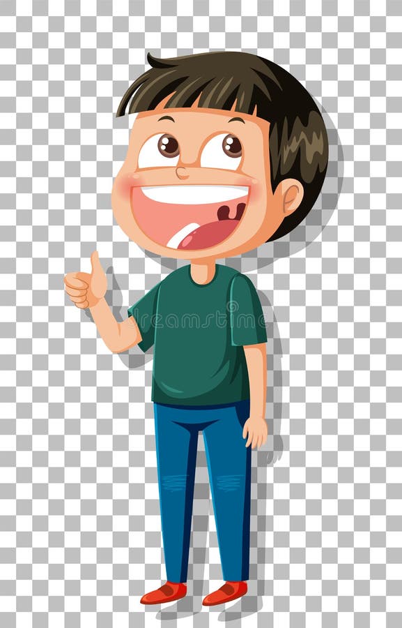 Happy boy cartoon character on grid background royalty free illustration