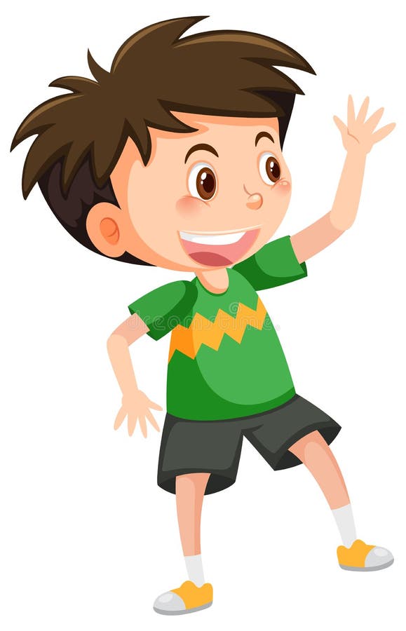 Happy boy cartoon character royalty free illustration