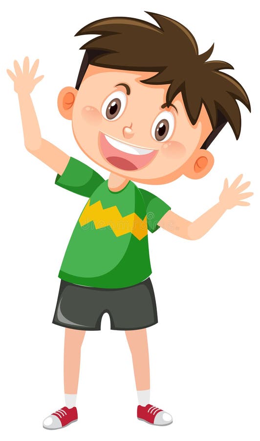 A happy boy cartoon character vector illustration