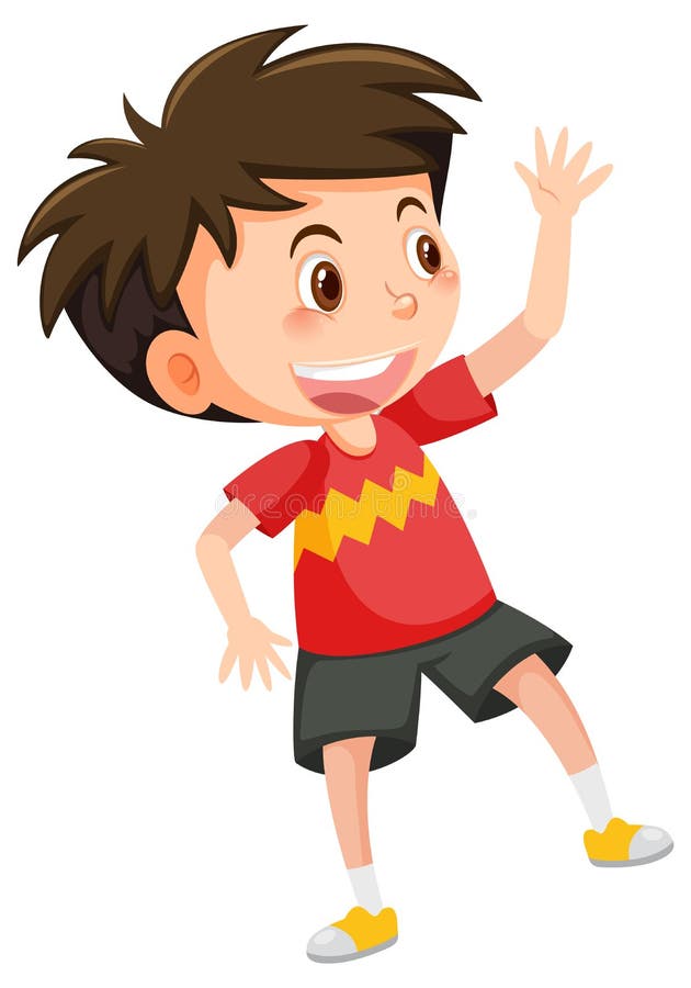 Happy boy cartoon character royalty free illustration