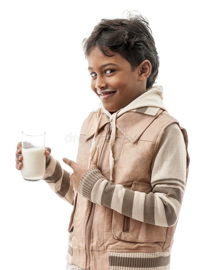 Boy with Milk stock image. Image of happy, dairy, handsome 23623343