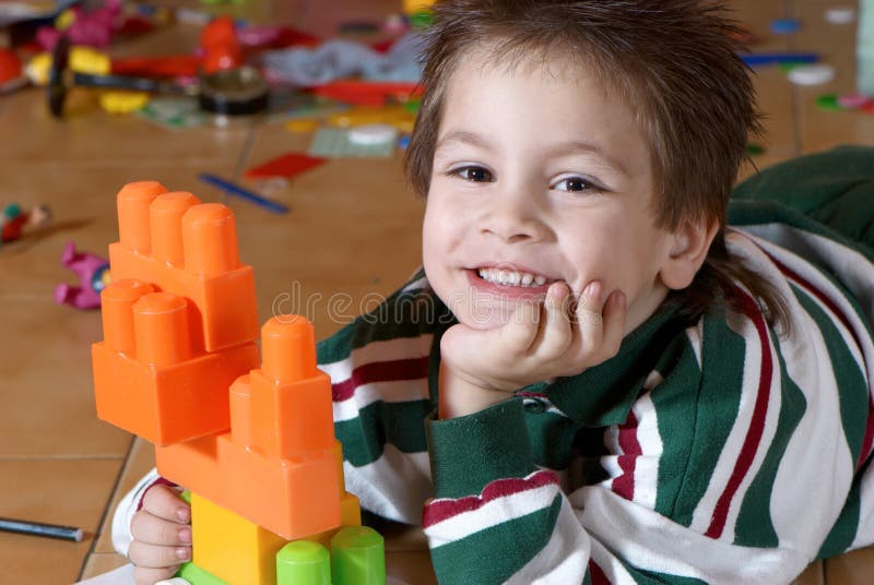 Happy boy of preschool age