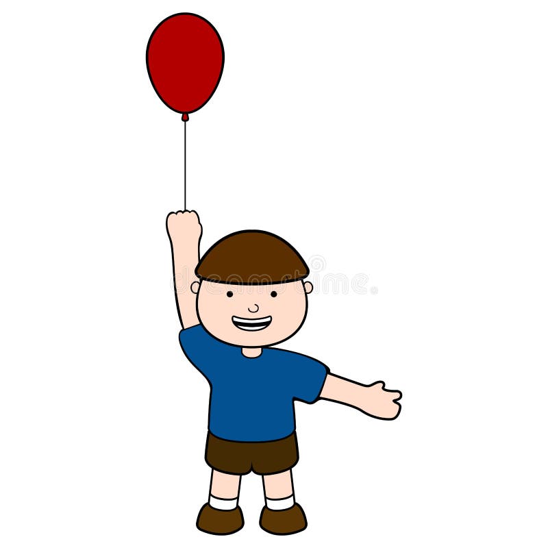 Happy Boy with a Red Balloon Stock Vector - Illustration of balloon, colorful: 145428126 Happy Boy with a Red Balloon Stock Vector - Illustration of balloon, colorful: 145428126